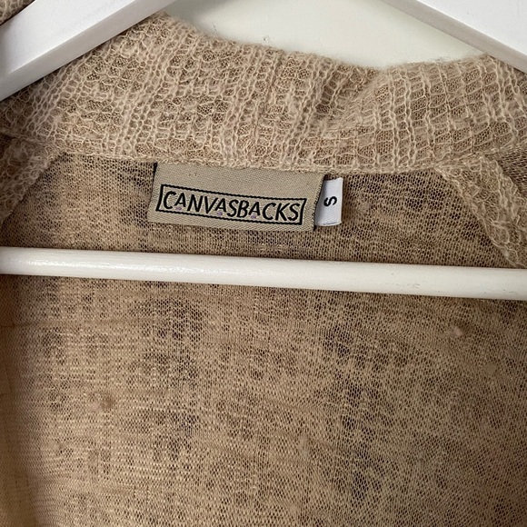 Vintage CanvasBacks Front Zipper Hooded Sweater Wool Blend Boho Size S - Picture 9 of 10